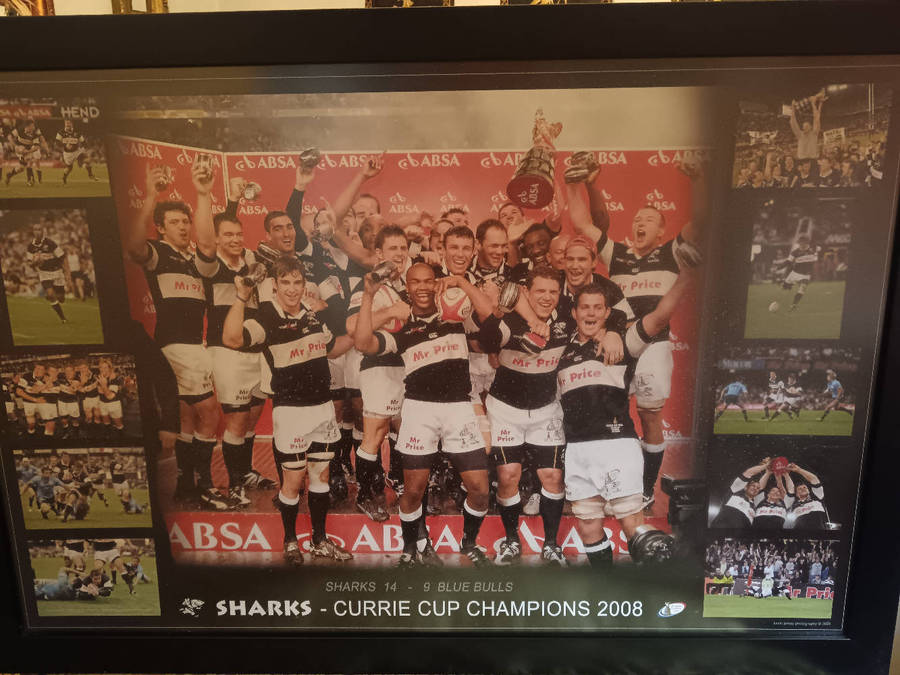 Framed Photograph by Kevin James Photography Sharks Currie Cup Champions 2008