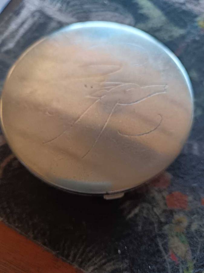 Silver Plated Powder Compact Made in England