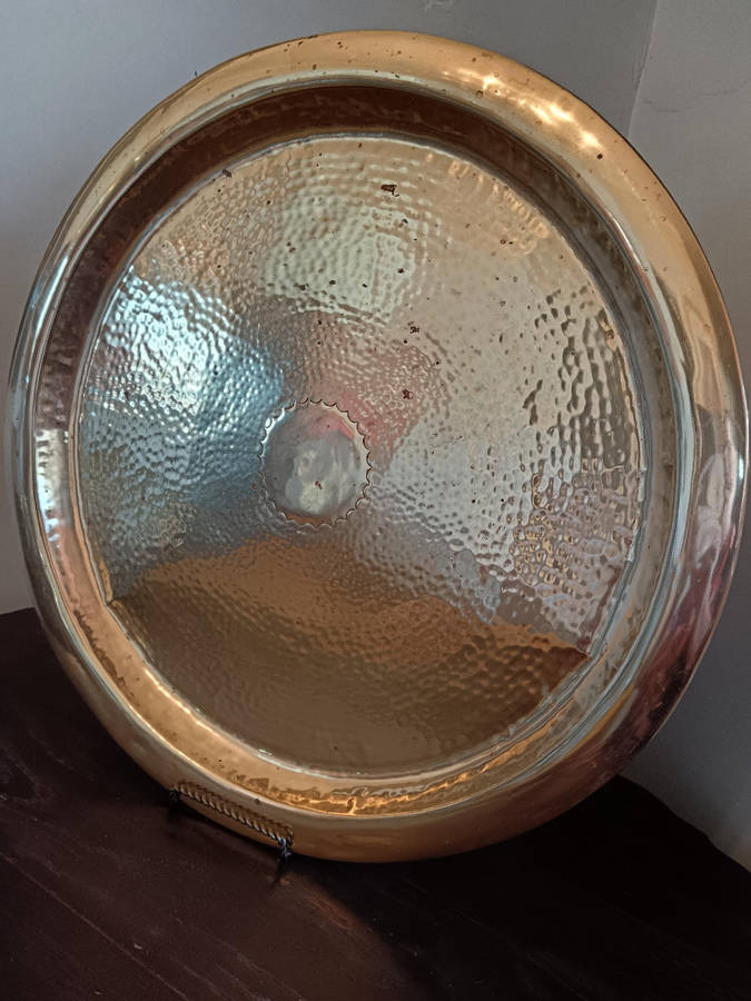 Large Round Brass Tray