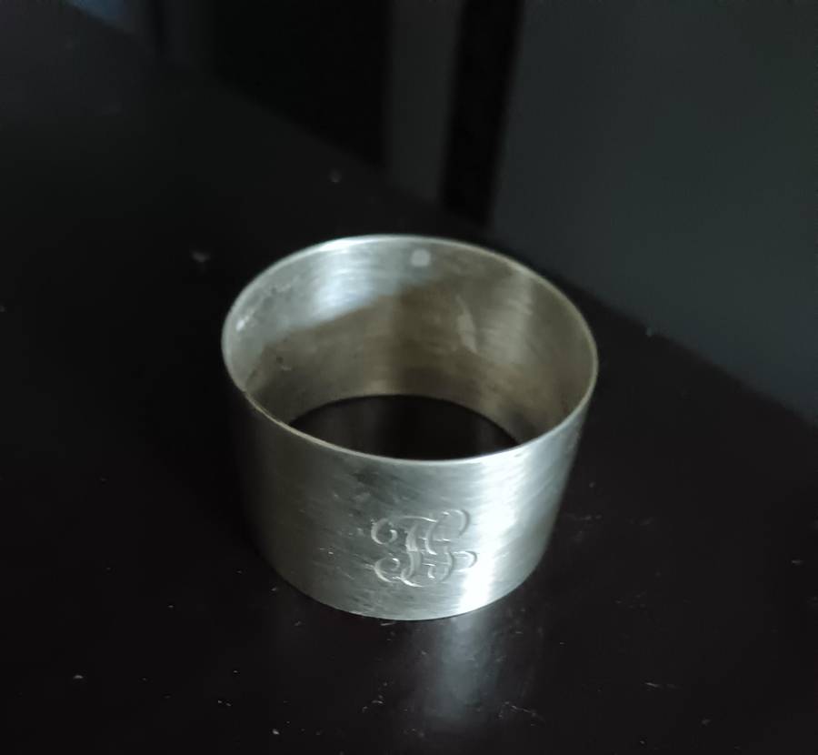 Birmingham Silver Napkin Ring Monogramed 24grams