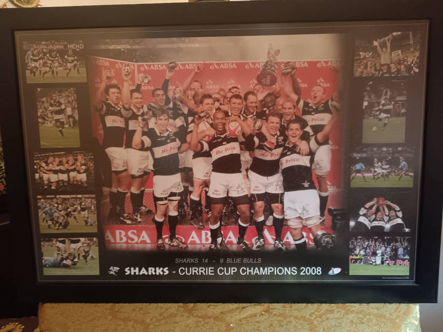 Framed Photograph by Kevin James Photography Sharks Currie Cup Champions 2008