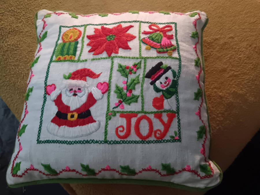 Embroidery Christmas Cushion