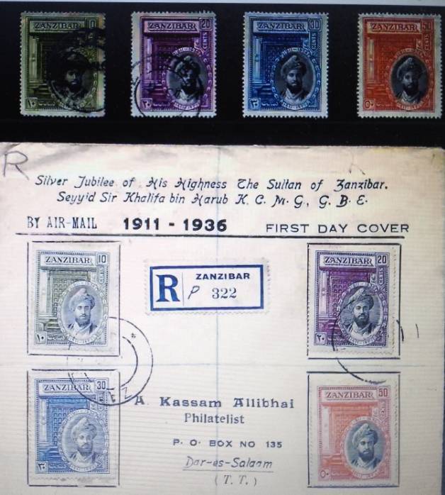 ZANZIBAR - 1936 - USED & MINT + COVER - SG323-324 USED & SG325-326 MINT - CV - $65