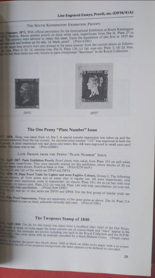 GB PENNY BLACK/BLUE CATALOGUE 1983 FOR PLATE NUMBERS -MUST HAVE FOR COLLECTORS OF THEM !!