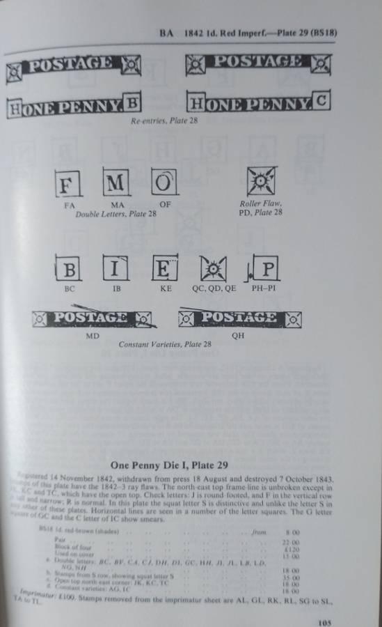 GB PENNY BLACK/BLUE CATALOGUE 1983 FOR PLATE NUMBERS -MUST HAVE FOR COLLECTORS OF THEM !!