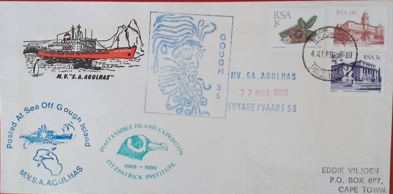 S.A AGULHAS 1989 VOYAGE #59