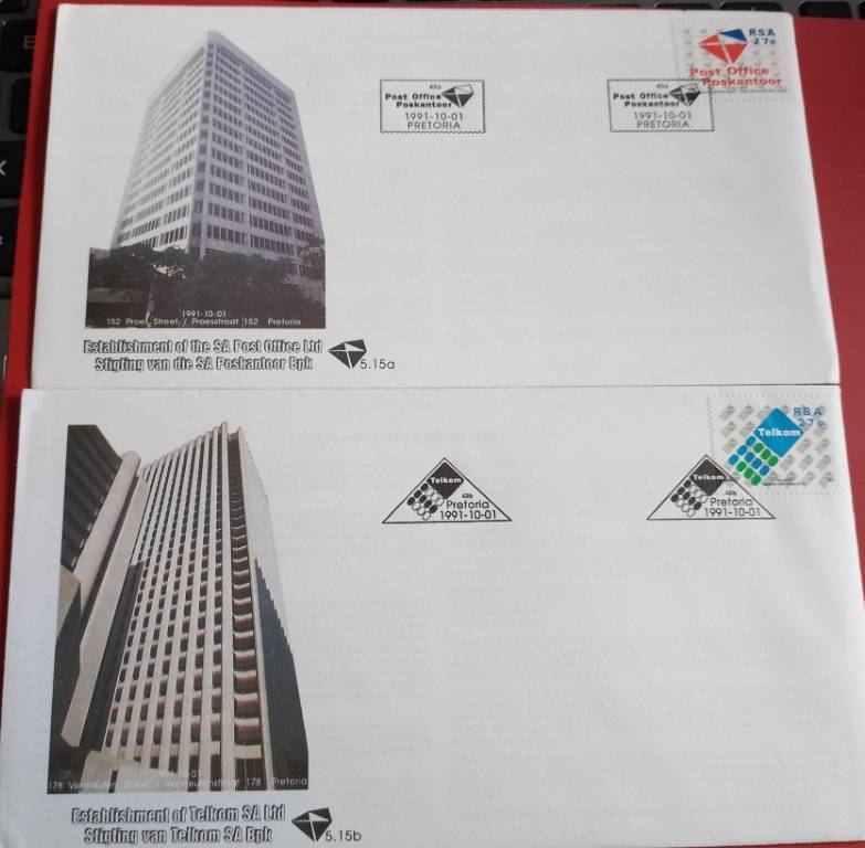 RSA 1991-10-01 Establishment of Post Office Ltd. & Telkom FDC 5.15a &5.15b