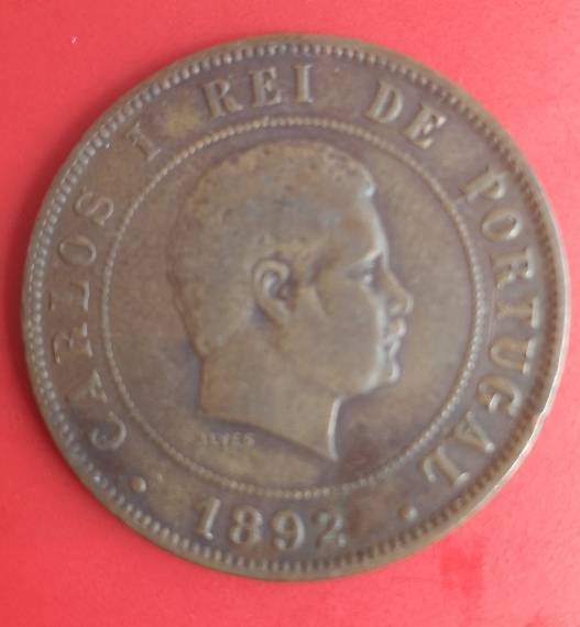 1892 Portugal 20 Reis COIN