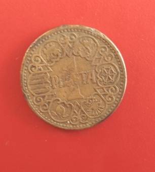 1 PESETA  COIN SPAIN 1944