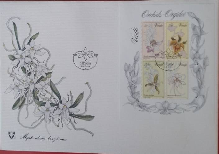 RSA S.1 LARGE FDC OF ORCHIDS 1985