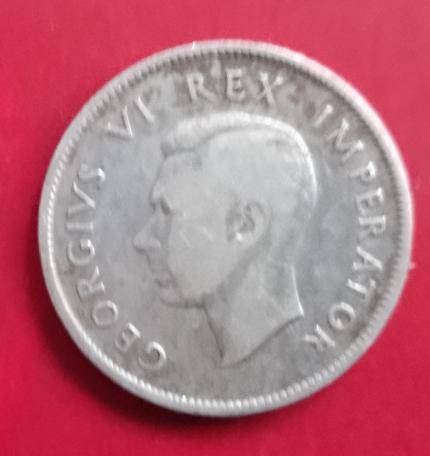 UNION COIN 1941 SILVER 2 SHILLING  80% SILVER