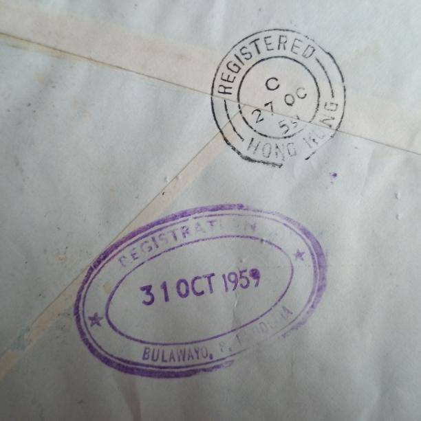 HONG KONG HANSON TRADING CO. SENT TO SOUTHERN RHODESIA 27/10/59