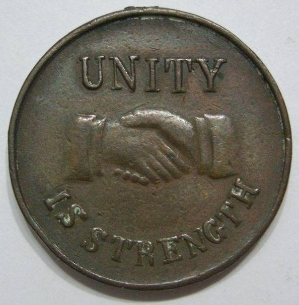 Unity is Strength In Memory of the Victims of the Strike The Rand July 1913 Medallion 25mm