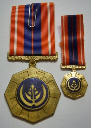 Full Size & Miniature Pro Patria Medals Enamel Type (Full Size Numbered at Back)