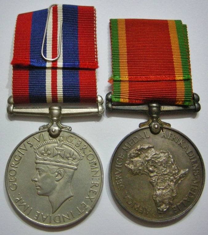 Full Size WWII Medal Pair Named to 175125 H. F. PRINGLE