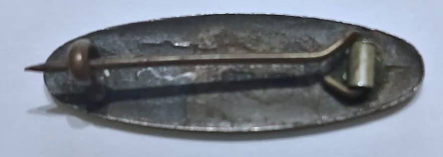 Silver Pass the Ammunition Pin Marked 925 SAM 36mm x 11mm
