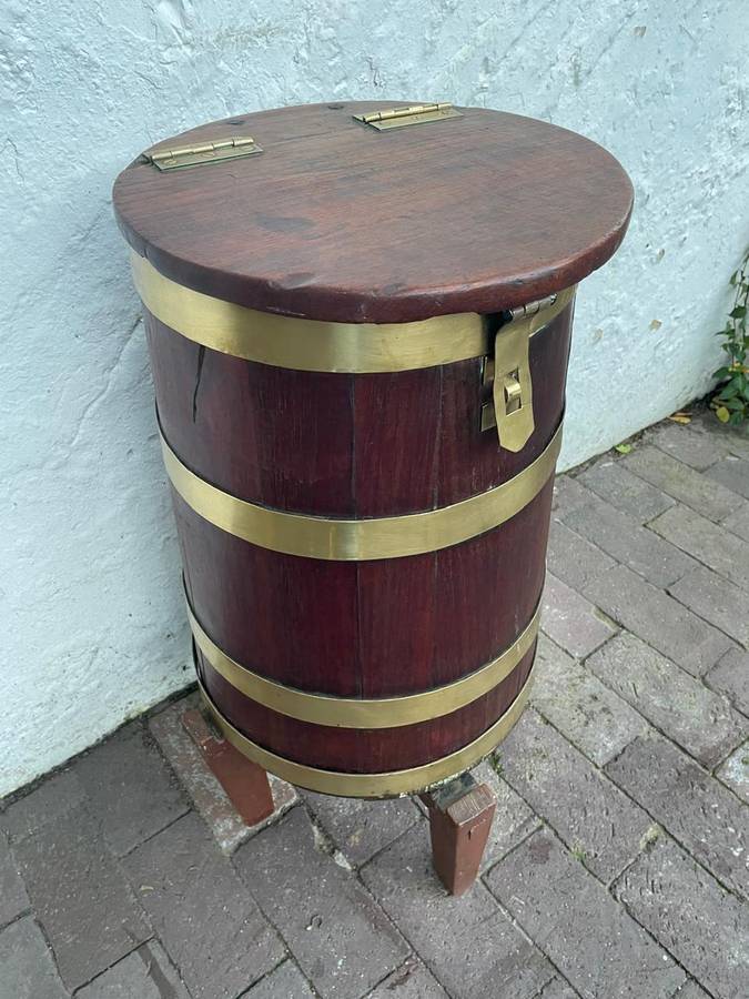 Cape Teak Waterbalie met Koperbeslag ( 85 x 35 x 35 cm )