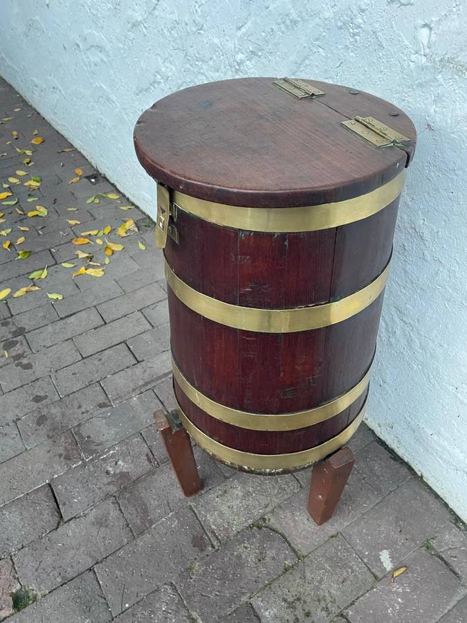 Cape Teak Waterbalie met Koperbeslag ( 85 x 35 x 35 cm )
