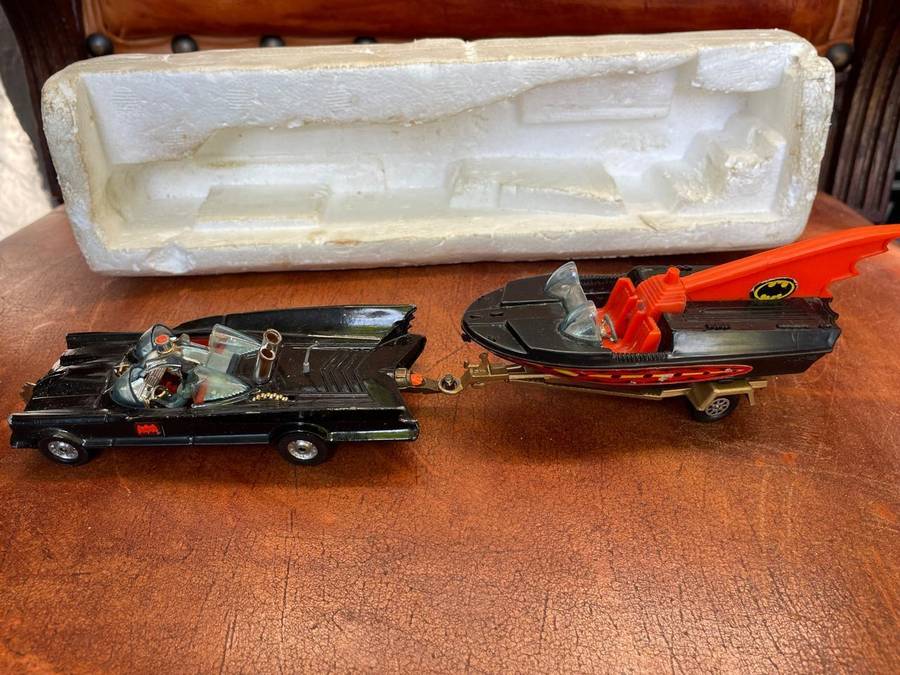 Rare Corgi Batmobile and Batboat in original box