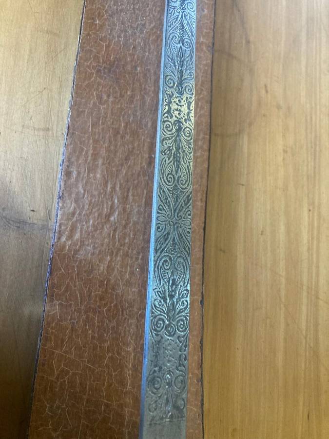 Vintage Sword on wooden base ( 107 cm )