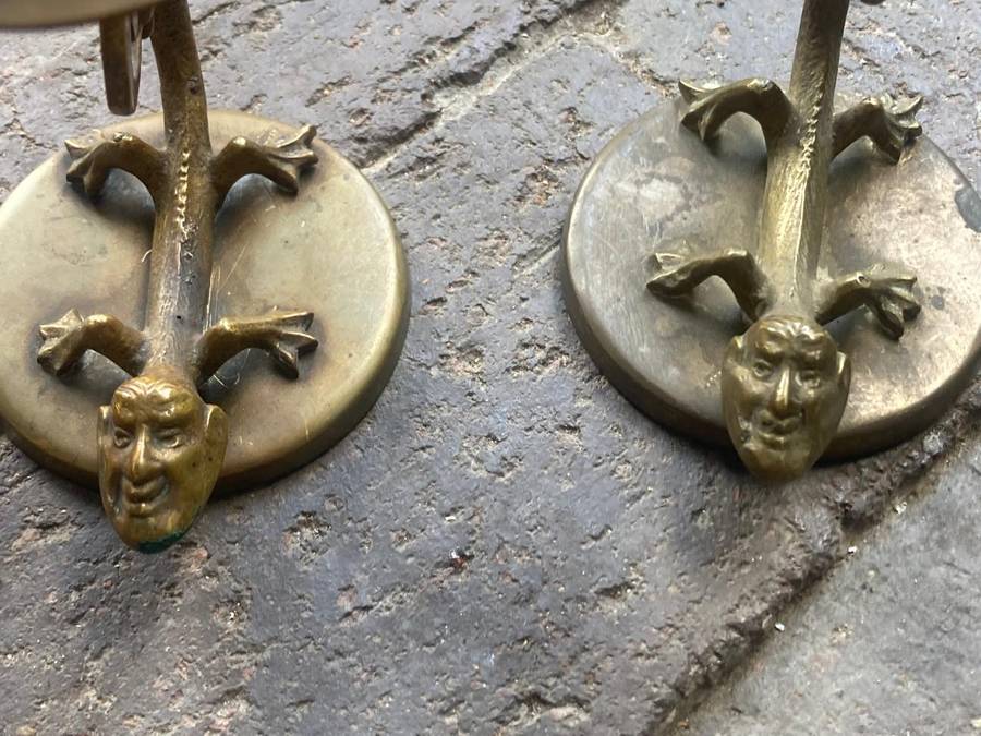 Pair of Brass Candelsticks ( 15 cm high)
