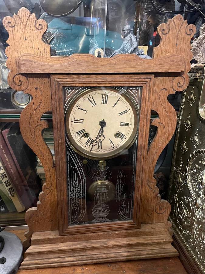 Oak Ansonia Mantelclock ( 52 cm , working)