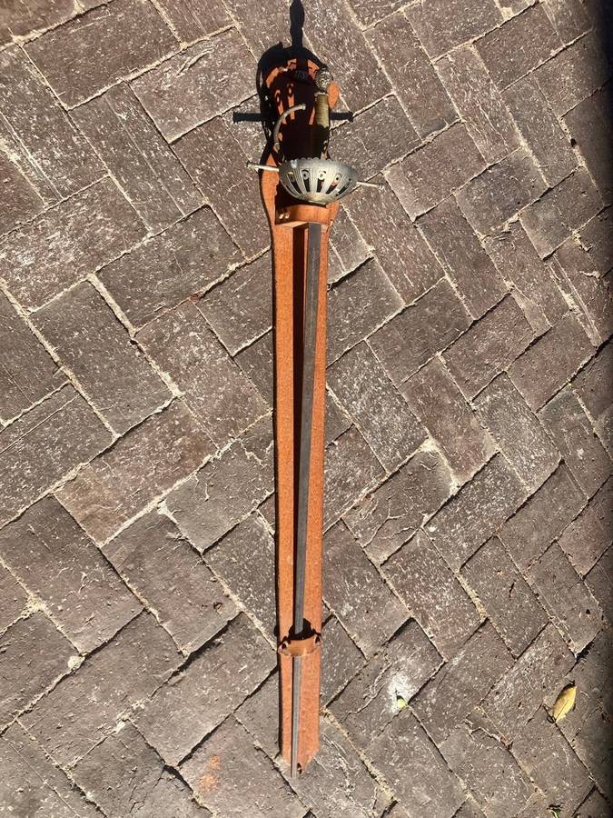 Vintage Sword on wooden base ( 107 cm )