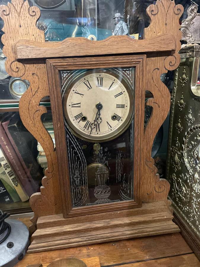 Oak Ansonia Mantelclock ( 52 cm , working)