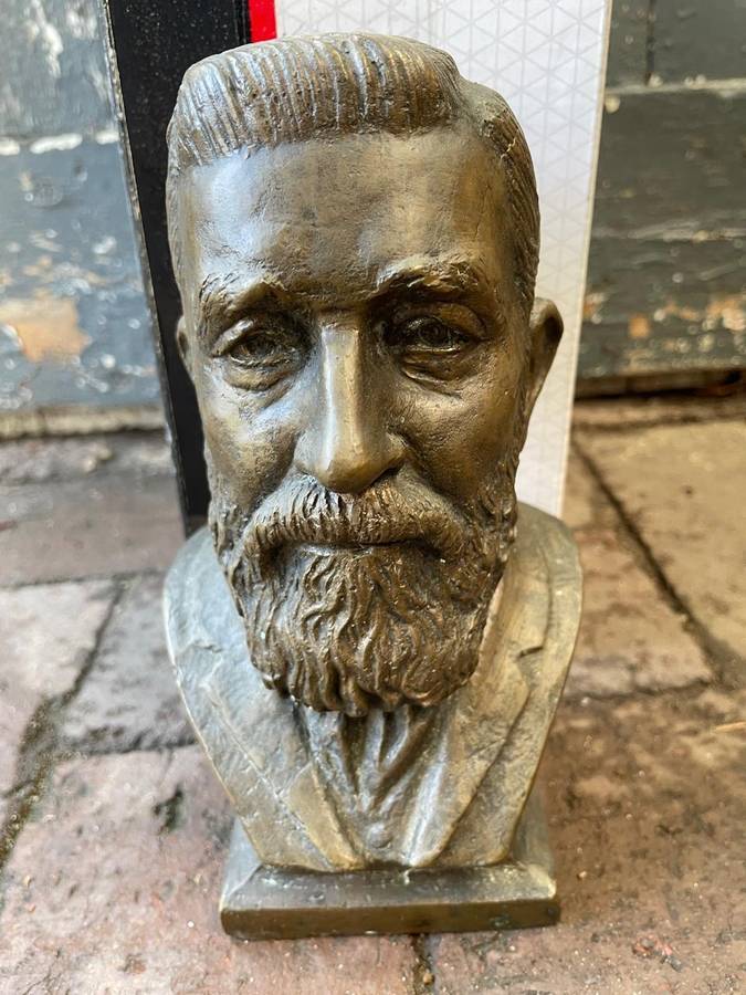 Boer War:Bronze Bust of Genl. De Wet ( Coert Steynberg) 18 cm