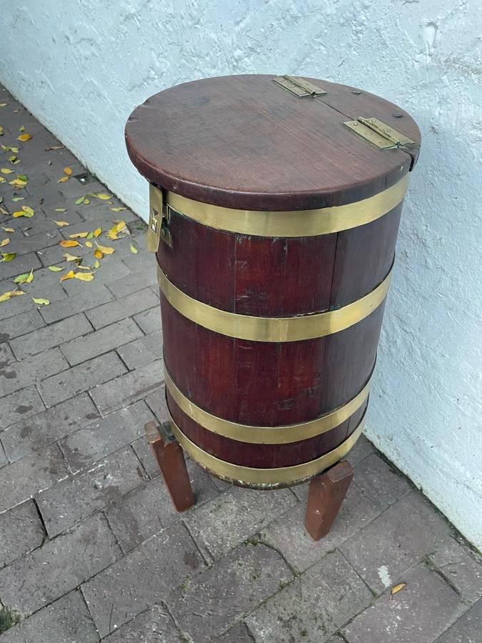 Cape Teak Waterbalie met Koperbeslag ( 85 x 35 x 35 cm )