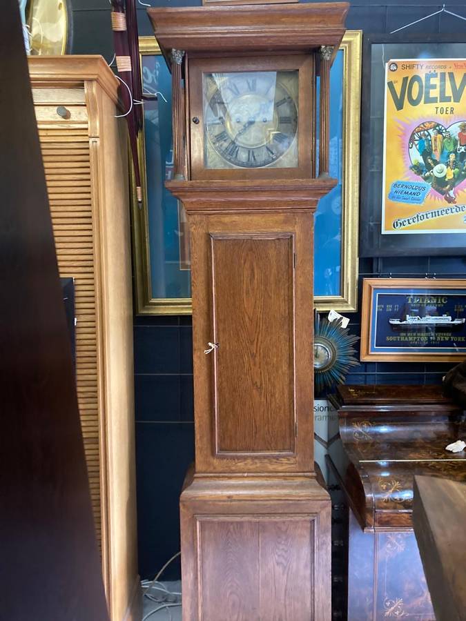Rare Oak Longcase Clock circa 1780 , ( 212 c 53 x 26 cm )Working
