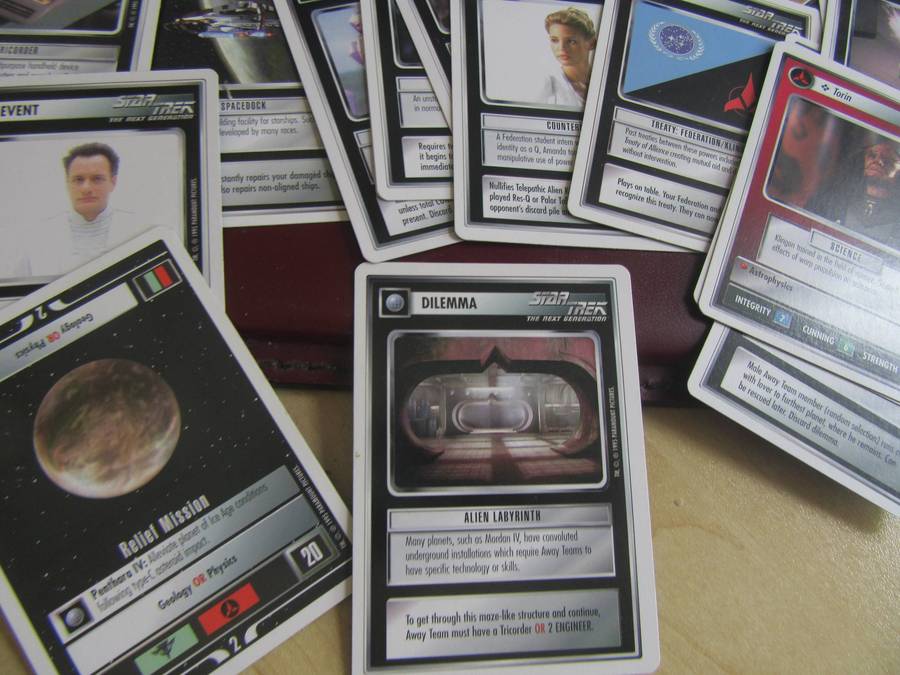 40 STAR TREK CCG CARDS - 1ST EDITION - BID PER CARD