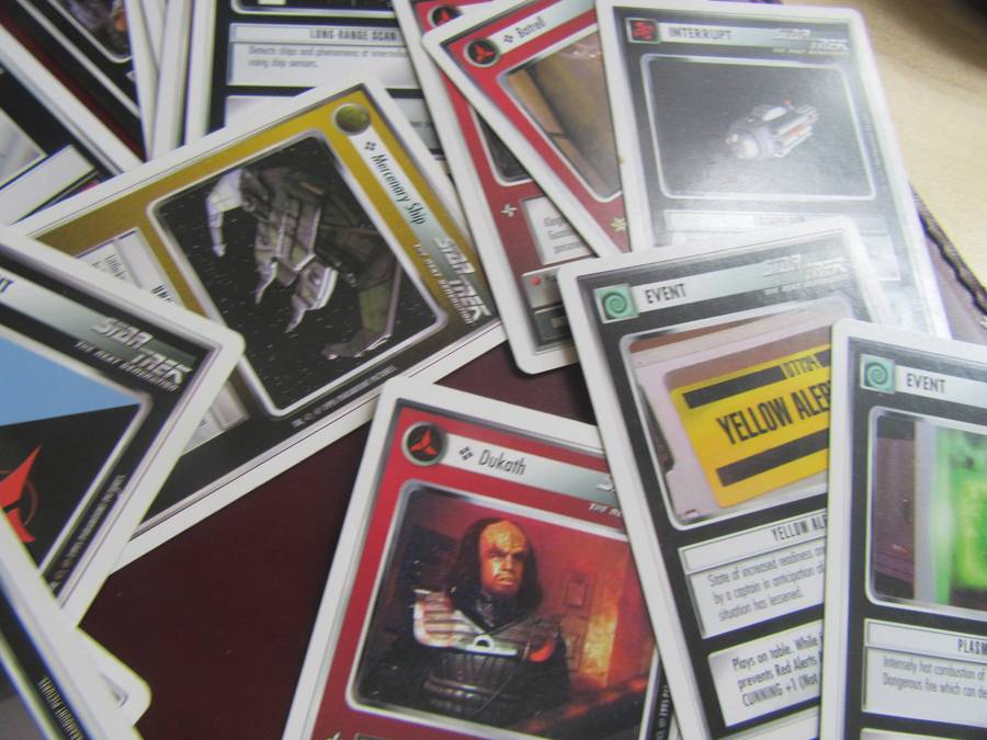 40 STAR TREK CCG CARDS - 1ST EDITION - BID PER CARD