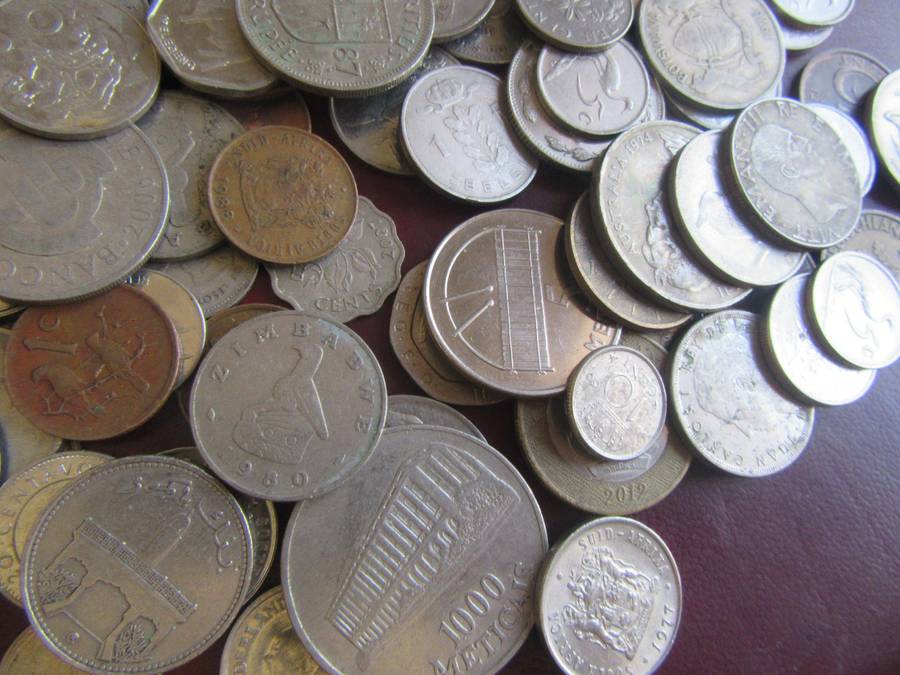 GOOD START FOR THE BEGINNER - 120 WORLD COINS INCL. RSACOINS - AS PER SCAN - LOT27 - BIDPER ITEM