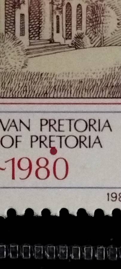 RSA - SACC 484 - Variety - Red Dot Above 80 of 1980 - UM Pair