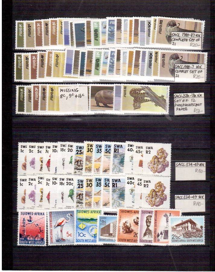 Def Issues - Namibia, SWA, Transkei, Ciskei, etc - All Mint and all as one bid