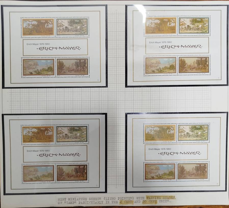 RSA - Erich Meyer Miniature Sheet - SACC 401-404 - UM With Different Shades