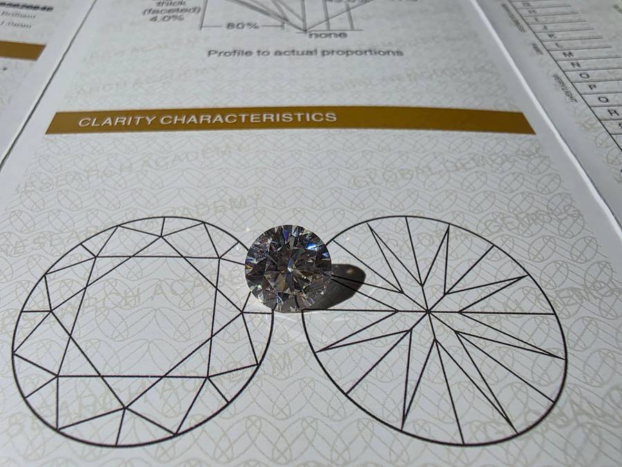 MOISSANITE 5ct GRA certificate including