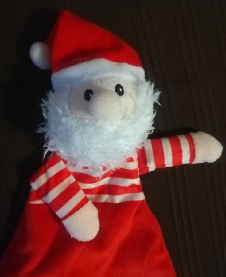 A Plush Santa Claus Trixi Baby Comforter/Toy with Crackling Noise when Touched. 25cm.