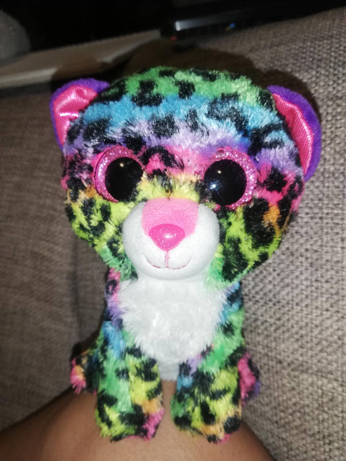 Collectable TY Beanie Boo Dotty the Rainbow Leopard. 16cm.