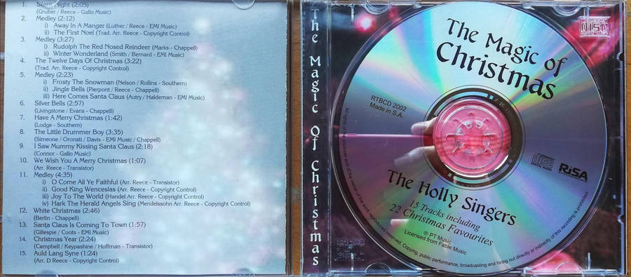 Holly Singers. The Magic Of Christmas. (CD) 15 Tracks including 22 Christmas Favourites!