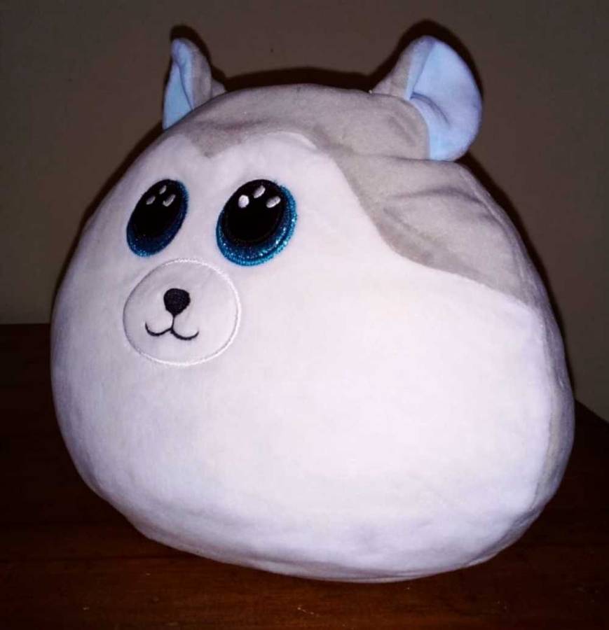 TY Squish A Boo Slush the Husky. A Plush Soft Toy/Pillow. 23cm.