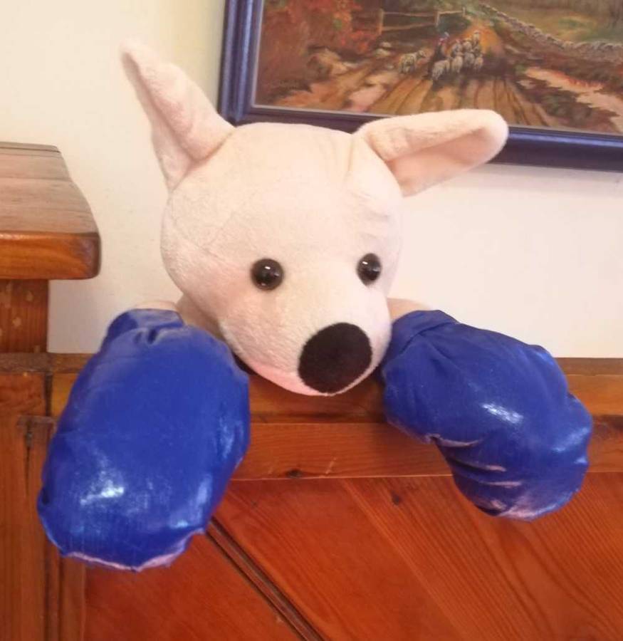 An Australia United Souvenir Boxing Kangaroo. A Plush soft toy. 40cm.