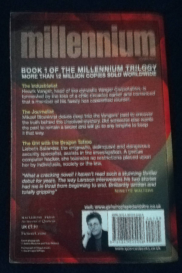 The Girl With The Dragon Tattoo by Stieg Larsson.