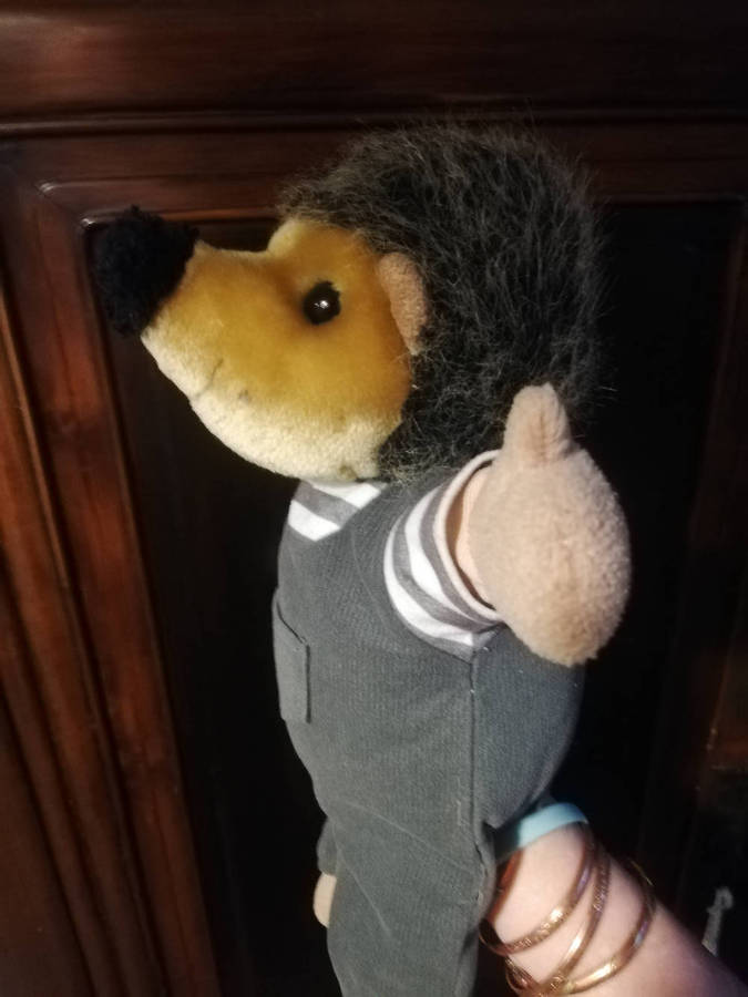 Pepper the Porcupine. A Plush Hand Puppet. 30cm.