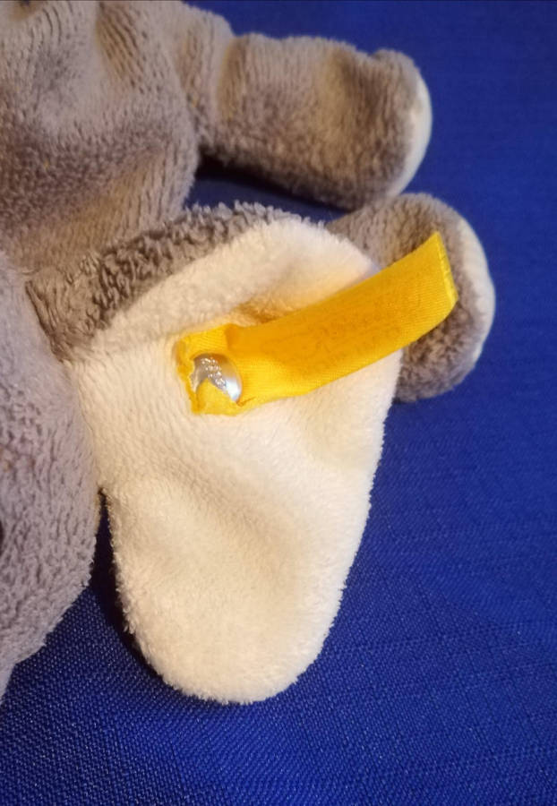 A Collectable Steiff Elephant Called Trampili. Plush Beanie Bag Toy.
