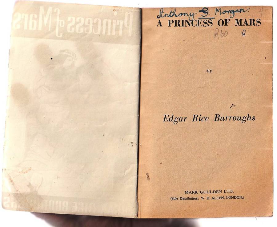 A Princess of Mars - Edgar Rice Burroughs - John Carter series softcover