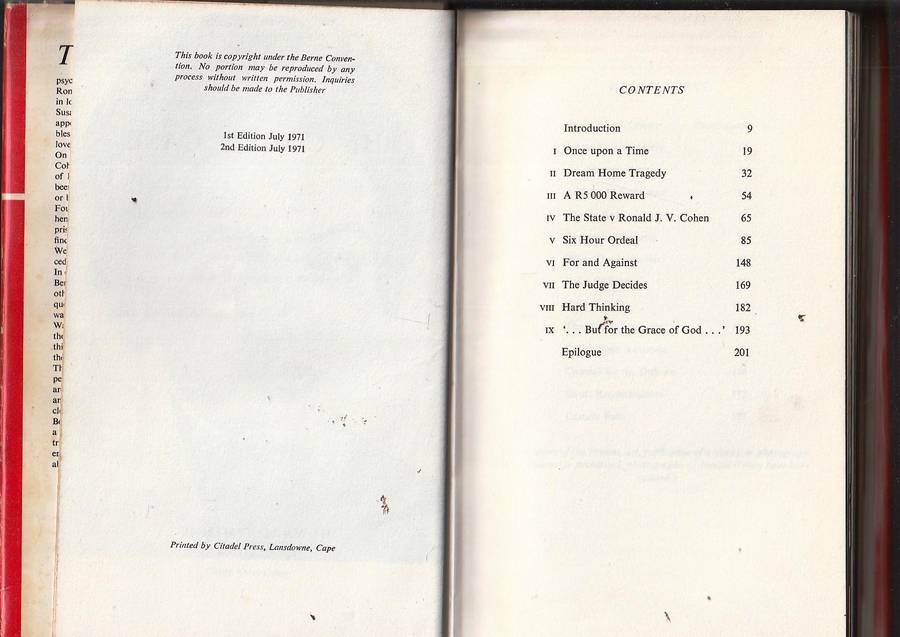 The Cohen Case - Benjamin Bennett - 1971 - True crime - True story of a remarkeble trail