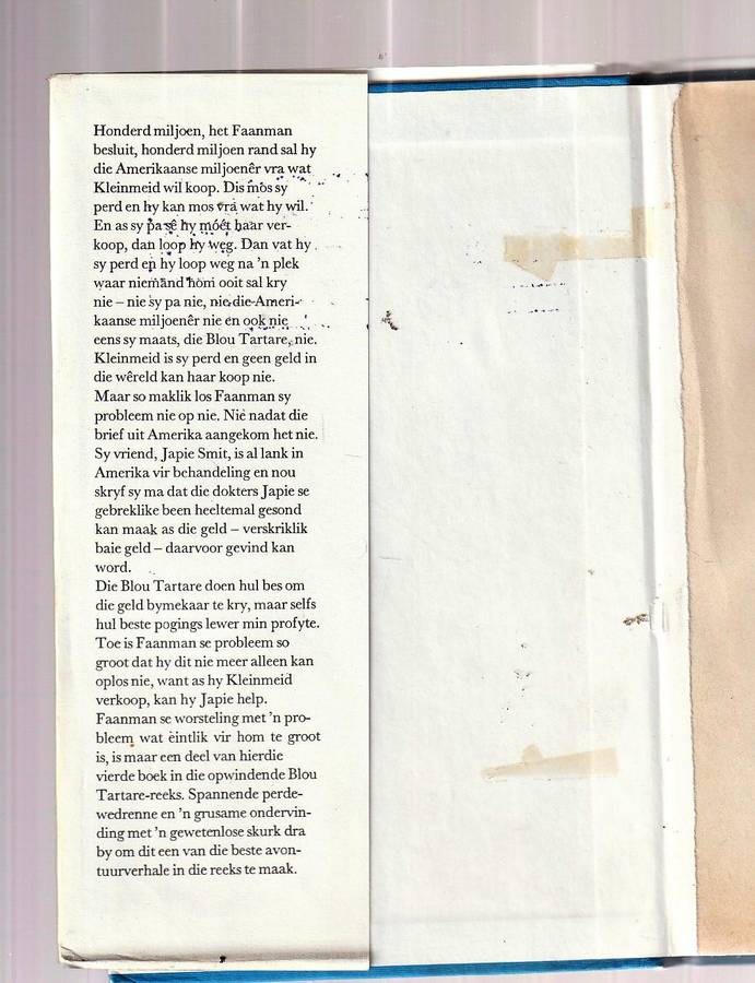 Die Renperd - HS van Blerk - Blou Tartare reeks 4