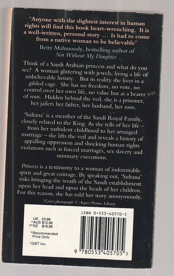 Princess - Jean P Sasson - a testinomy of the spirit and courage of a woman
